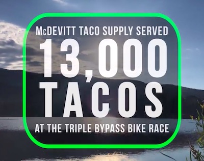 McDevitt Taco Supply at Triple Bypass Bike Race